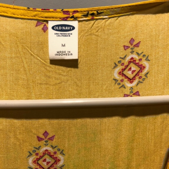 Mustard colored floral blouse from old navy - Picture 3 of 4